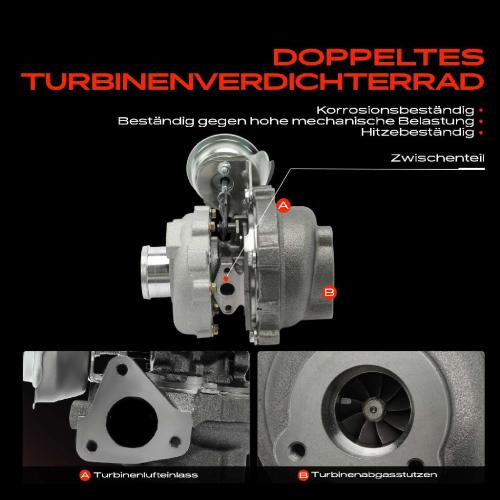 Frankberg 1x Abgasturbolader für Hyundai Tucson JM KIA Sportage JE KM 2.0L 2006-2010 Bild Frankberg 1x Abgasturbolader für Hyundai Tucson JM KIA Sportage JE KM 2.0L 2006-2010