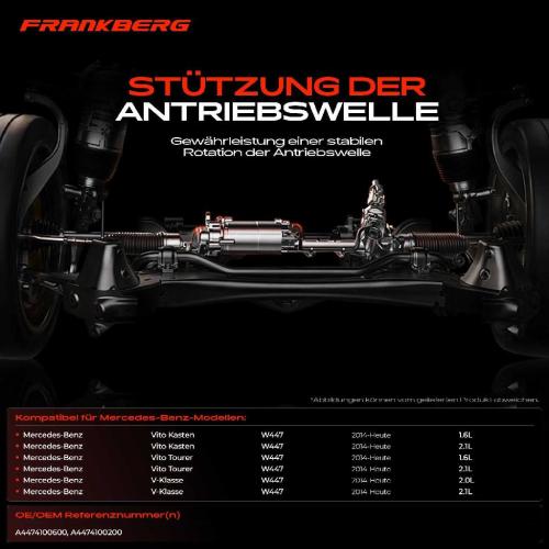 1x Lagerung Gelenkwelle Kardanwellenlager für Mercedes-Benz V-Klasse Vito W447 Bild 1x Lagerung Gelenkwelle Kardanwellenlager für Mercedes-Benz V-Klasse Vito W447