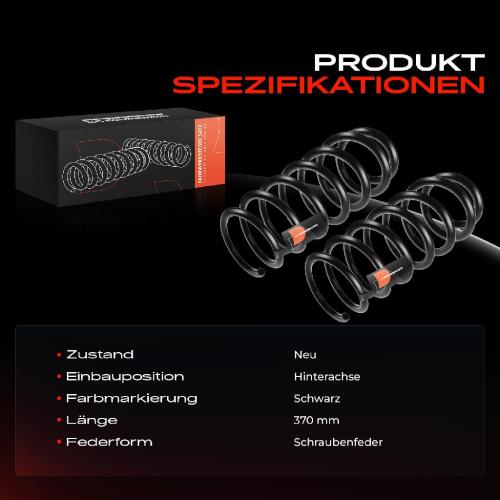 2x Fahrwerksfeder Hinterachse für BMW X3 F25 X4 F26 2.0L 3.0L 2010-2018 Bild 2x Fahrwerksfeder Hinterachse für BMW X3 F25 X4 F26 2.0L 3.0L 2010-2018