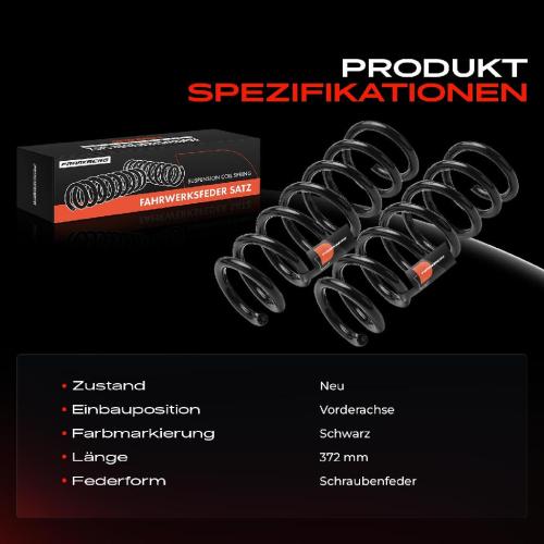 2x Fahrwerksfeder Vorderachse für BMW X6 E71 E72 3.0L 4.4L 2007-2014 Bild 2x Fahrwerksfeder Vorderachse für BMW X6 E71 E72 3.0L 4.4L 2007-2014