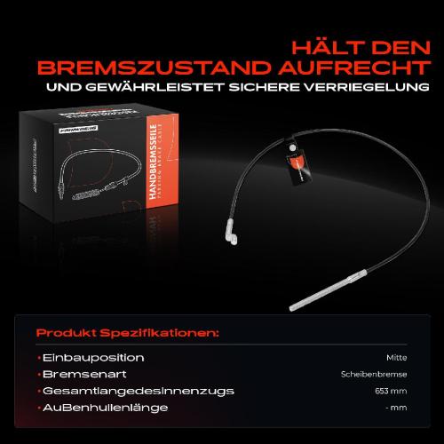 1x Seilzug Feststellbremse Mitte für VW Sharan Ford Galaxy WGR Seat Alhambra Bild 1x Seilzug Feststellbremse Mitte für VW Sharan Ford Galaxy WGR Seat Alhambra