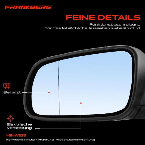Frankberg 1x Außenspiegel Links für VW Bora Variant Golf 4 1J2 1J6 1J1 1J5 Bj ab 1997 Bild Frankberg 1x Außenspiegel Links für VW Bora Variant Golf 4 1J2 1J6 1J1 1J5 Bj ab 1997