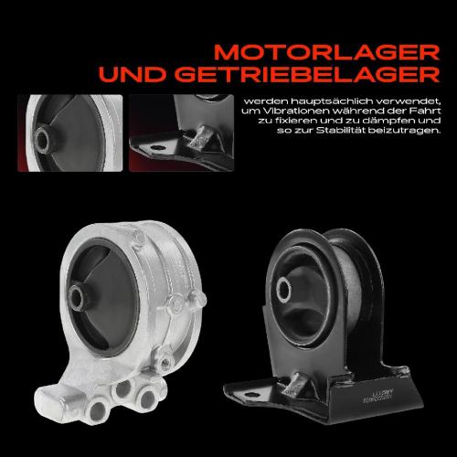 3x Motorlager Getriebelagerlager Vorne und Hinten für Mitsubishi Galant Dodge Stratus 2.4L Bild 3x Motorlager Getriebelagerlager Vorne und Hinten für Mitsubishi Galant Dodge Stratus 2.4L