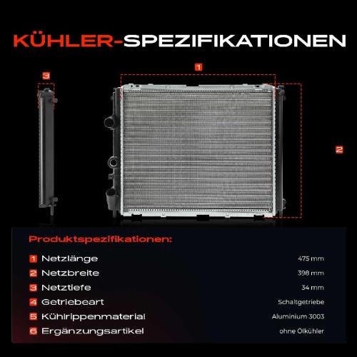 1x Kühler Wasserkühler Motorkühler für Renault Clio Kangoo Express Bild 1x Kühler Wasserkühler Motorkühler für Renault Clio Kangoo Express