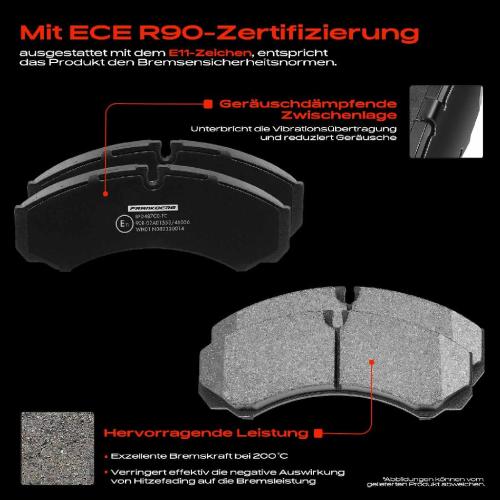 Frankberg 4x Bremsbeläge Hinterachse für Iveco Daily II Kasten Kipper III Bus Pritsche/Fahrgestell V VI Bild Frankberg 4x Bremsbeläge Hinterachse für Iveco Daily II Kasten Kipper III Bus Pritsche/Fahrgestell V VI