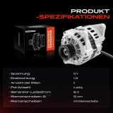 1x Lichtmaschine Generator für Daewoo Lanos KLAT Stufenheck 1.3L-1.6L