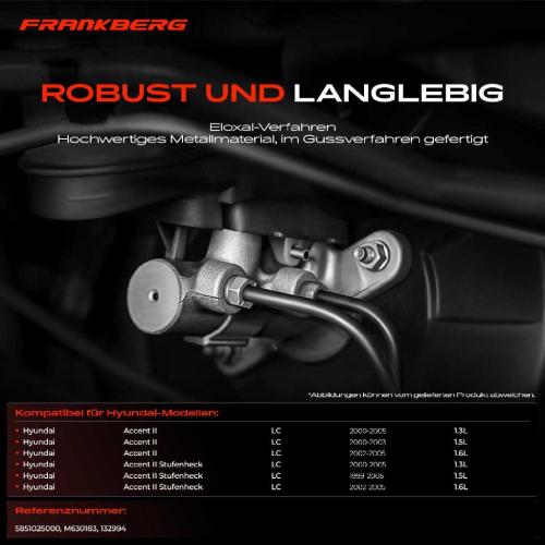 1x Hauptbremszylinder Bremszylinder für Hyundai Accent II LC 1.3 1.5L 1.6L 1999-2005 Bild 1x Hauptbremszylinder Bremszylinder für Hyundai Accent II LC 1.3 1.5L 1.6L 1999-2005