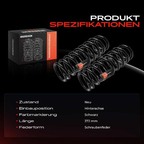 Frankberg 2x Fahrwerksfeder Hinterachse für Mitsubishi Outlander III GFW GGW ZJ ZK ZL Bj ab 2014 Bild Frankberg 2x Fahrwerksfeder Hinterachse für Mitsubishi Outlander III GFW GGW ZJ ZK ZL Bj ab 2014