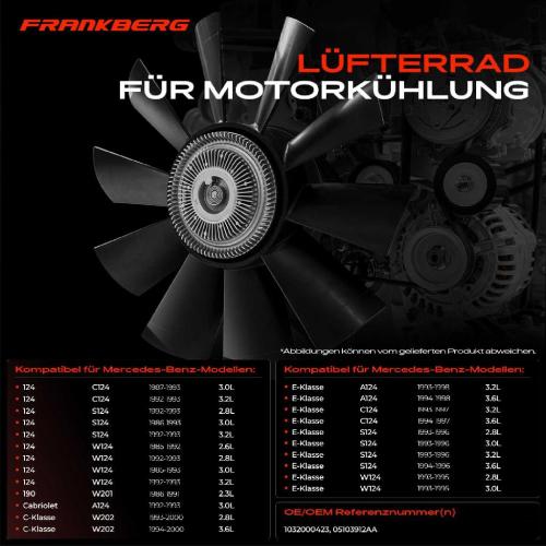 1x Lüfterrad Motorkühlung für Mercedes-Benz W124 C124 S124 W202 W126 B901 B903 B904 Bild 1x Lüfterrad Motorkühlung für Mercedes-Benz W124 C124 S124 W202 W126 B901 B903 B904