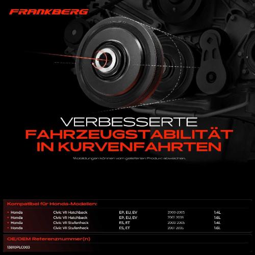 1x Riemenscheibe Kurbelwelle für Honda Civic VII Hatchback EP EU EV 2000-2005 Bild 1x Riemenscheibe Kurbelwelle für Honda Civic VII Hatchback EP EU EV 2000-2005