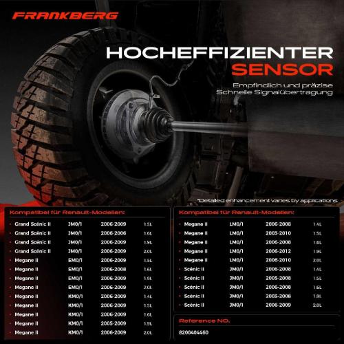 Frankberg 1x ABS Sensor Vorderachse beidseitig f r Renault Grand Sc nic II Megane Coup -Cabriolet Kombi Stufenheck Bild Frankberg 1x ABS Sensor Vorderachse beidseitig f r Renault Grand Sc nic II Megane Coup -Cabriolet Kombi Stufenheck