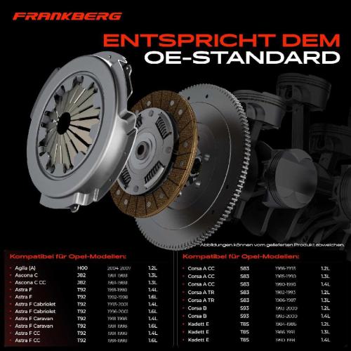1x Kupplungssatz für Opel Agila (A) Ascona C CC Astra F Cabriolet Caravan Kasten/Kombi Klasseic Stufenheck Bild 1x Kupplungssatz für Opel Agila (A) Ascona C CC Astra F Cabriolet Caravan Kasten/Kombi Klasseic Stufenheck