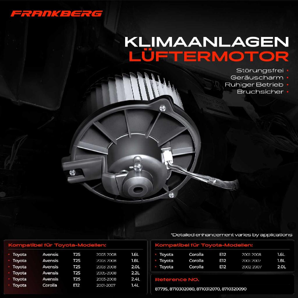 1x Gebläsemotor Innenraumgebläse für Toyota Avensis T25 Corolla E12 Corolla Verso