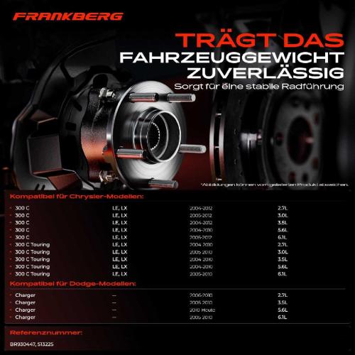 2x Radnabe Radlagersatz Vorderachse beidseitig für Chrysler 300 C Touring LE LX Dodge Charger Bild 2x Radnabe Radlagersatz Vorderachse beidseitig für Chrysler 300 C Touring LE LX Dodge Charger