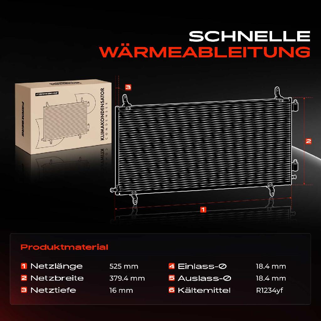 1x Kondensator Klimaanlage für Ford Fiesta VII Van HF HJ 1.1L