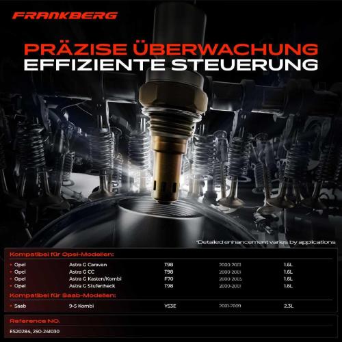 1x Lambdasonde Regelsonde/Diagnosesonde Vor/Nach Katalysator für Opel Astra G Saab 9-5 YS3E 1.6L 2.3L Bild 1x Lambdasonde Regelsonde/Diagnosesonde Vor/Nach Katalysator für Opel Astra G Saab 9-5 YS3E 1.6L 2.3L