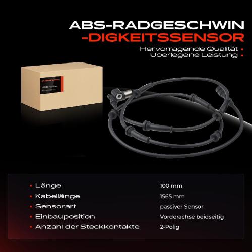 1x ABS Sensor Vorderachse beidseitig für Jeep Grand Cherokee I 2.5L 4.0L 5.2L 5.9L 1993-1998 Bild 1x ABS Sensor Vorderachse beidseitig für Jeep Grand Cherokee I 2.5L 4.0L 5.2L 5.9L 1993-1998