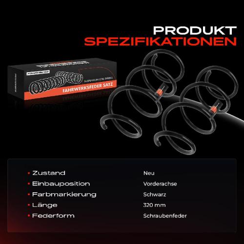 2x Fahrwerksfeder Vorderachse für Suzuki Swift IV FZ NZ 1.2L 1.6L Bj ab 2010 Bild 2x Fahrwerksfeder Vorderachse für Suzuki Swift IV FZ NZ 1.2L 1.6L Bj ab 2010