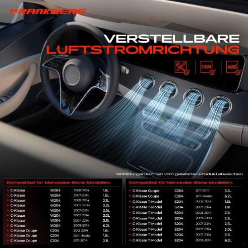 1x Luftdüse Armaturenbrett Vorne Rechts für Mercedes-Benz W204 C204 S204 2008-2013 Bild 1x Luftdüse Armaturenbrett Vorne Rechts für Mercedes-Benz W204 C204 S204 2008-2013