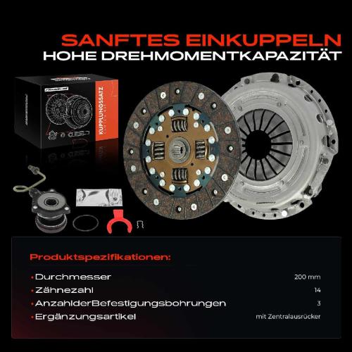 1x Kupplungssatz für Chevrolet Aveo Schrägheck Stufenheck Opel Adam Astra G Caravan CC Kasten/Kombi Bild 1x Kupplungssatz für Chevrolet Aveo Schrägheck Stufenheck Opel Adam Astra G Caravan CC Kasten/Kombi