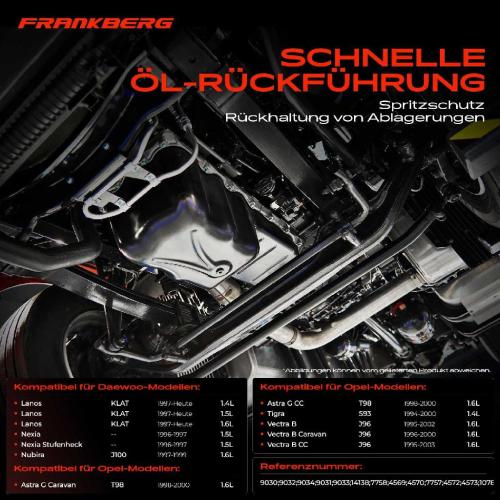 Frankberg 1x Ölwanne Motorölwanne für Daewoo Lanos Nexia Racer Opel Astra G Tigra Vectra B 1.3L-1.6L Bild Frankberg 1x Ölwanne Motorölwanne für Daewoo Lanos Nexia Racer Opel Astra G Tigra Vectra B 1.3L-1.6L