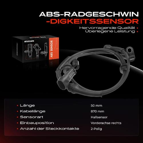 1x ABS Sensor Vorderachse rechts für Alfa Romeo 156 Sportwagon 1.6L 1.8L 1.9L 2.0L 2.4L 2.5L 3.2L 1997-2005 Bild 1x ABS Sensor Vorderachse rechts für Alfa Romeo 156 Sportwagon 1.6L 1.8L 1.9L 2.0L 2.4L 2.5L 3.2L 1997-2005