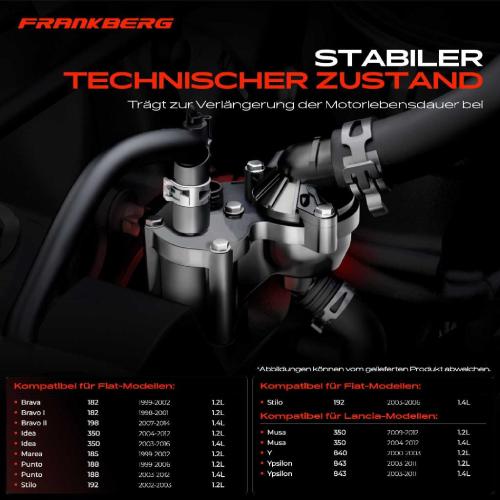 Frankberg 1x Thermostat Kühlmittel für Fiat Brava Bravo Marea Palio Punto Lancia Ypsilon 1997-2016 Bild Frankberg 1x Thermostat Kühlmittel für Fiat Brava Bravo Marea Palio Punto Lancia Ypsilon 1997-2016