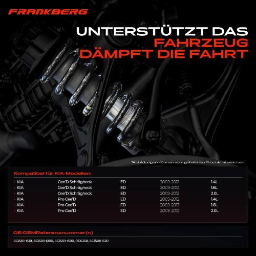 Frankberg 2x Fahrwerksfeder Hinterachse für KIA Cee'D Schrägheck ED Pro Cee'D 1.4L 1.6L 2.0L 2009-2013 Bild Frankberg 2x Fahrwerksfeder Hinterachse für KIA Cee'D Schrägheck ED Pro Cee'D 1.4L 1.6L 2.0L 2009-2013