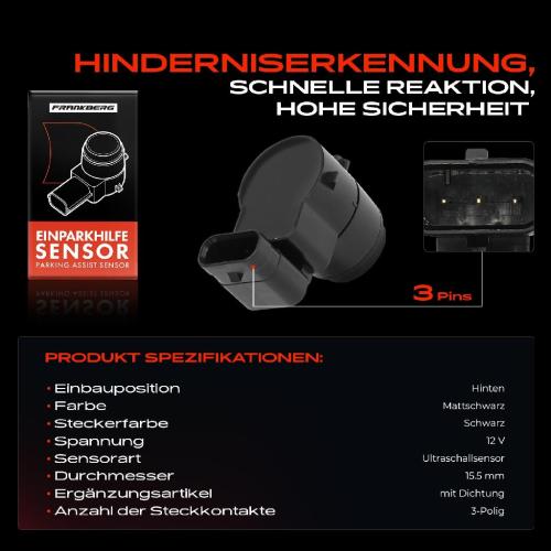 1x Parksensor PDC Sensor Hinten für BMW 1er E81 3er X1 Z4 Mercedes-Benz G-Klasse Bild 1x Parksensor PDC Sensor Hinten für BMW 1er E81 3er X1 Z4 Mercedes-Benz G-Klasse