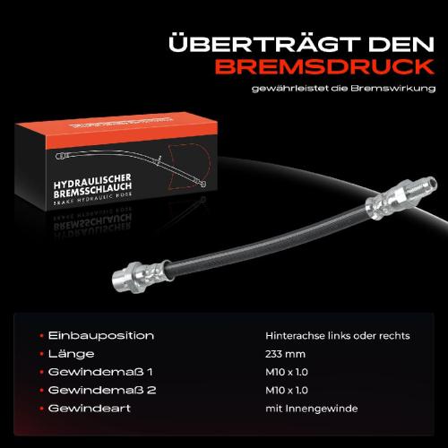 1x Bremsschlauch Bremsschläuche Hinterachse Links oder Rechts für BMW Z4 Coupe Roadster E85 E86 Bild 1x Bremsschlauch Bremsschläuche Hinterachse Links oder Rechts für BMW Z4 Coupe Roadster E85 E86