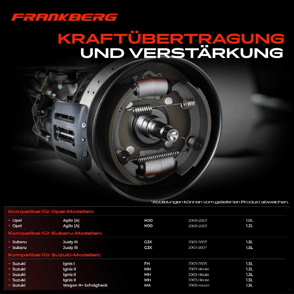 2x Radbremszylinder Hinten für Opel Agila (A) Suzuki Wagon R