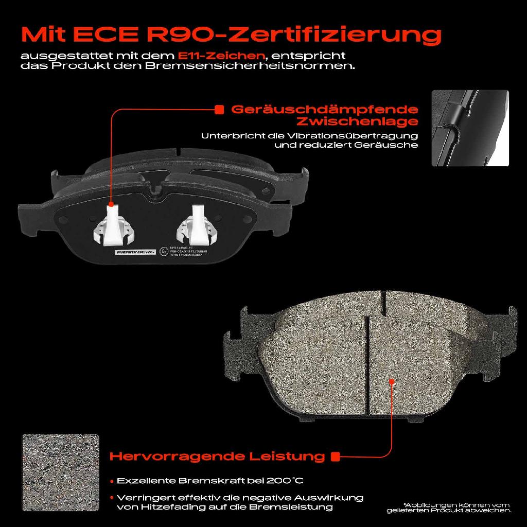 4x Bremsbeläge Vorderachse für Audi A6 Allroad Avant A7 Sportback A8 4G2 4GC 2009-2018