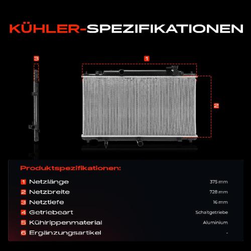 Frankberg 1x Kühler Wasserkühler Motorkühler für Mazda 6 2.0L 2.5L Bj ab 2012 Bild Frankberg 1x Kühler Wasserkühler Motorkühler für Mazda 6 2.0L 2.5L Bj ab 2012