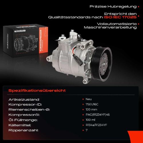 1x Klimakompressor für VW Touareg 7L6 7L7 7LA 4.2L 2002-2006 Bild 1x Klimakompressor für VW Touareg 7L6 7L7 7LA 4.2L 2002-2006