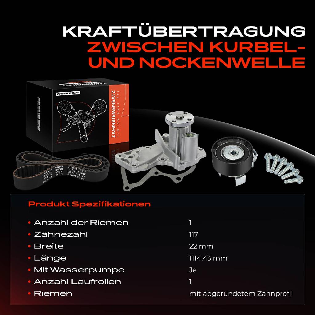 1x Zahnriemensatz Zahnriemen Wasserpumpe für Ford Fiesta Focus Fusion Mondeo Mazda
