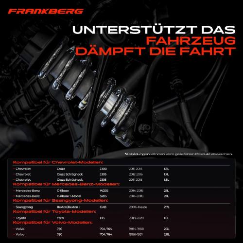 Frankberg 2x Fahrwerksfeder Hinterachse für Ssangyong Rexton/Rexton II GAB Bj ab 2006 Bild Frankberg 2x Fahrwerksfeder Hinterachse für Ssangyong Rexton/Rexton II GAB Bj ab 2006