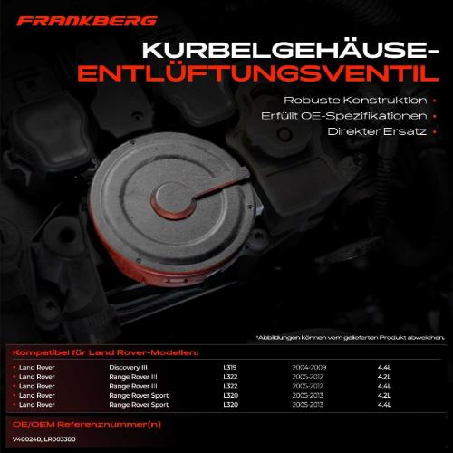 1x Ventil Kurbelgehäusentlüftung für Land Rover Discovery Range Rover Bild 1x Ventil Kurbelgehäusentlüftung für Land Rover Discovery Range Rover