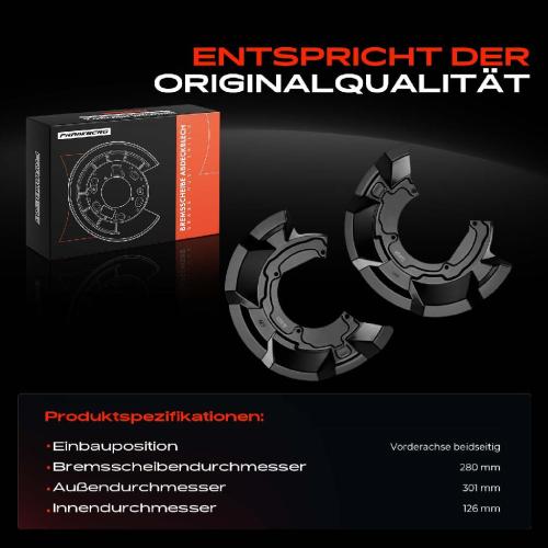 2x Ankerblech Bremsscheibe Vorderachse Beidseitig für Mini R55 R56 R57 R58 R59 Cooper 2006-2015 Bild 2x Ankerblech Bremsscheibe Vorderachse Beidseitig für Mini R55 R56 R57 R58 R59 Cooper 2006-2015