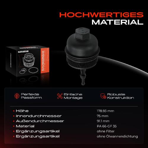 1x Ölfiltergehäuse Deckel für BMW 3er Compact E46 316 318 320 325 2001-2005 Bild 1x Ölfiltergehäuse Deckel für BMW 3er Compact E46 316 318 320 325 2001-2005