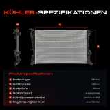 1x Kühler Wasserkühler Motorkühler für Renault Megane IV Grandtour Schrägheck