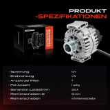 1x Lichtmaschine Generator für Mercedes-Benz C218 W212 S212 A207 C207 B906 3.0L