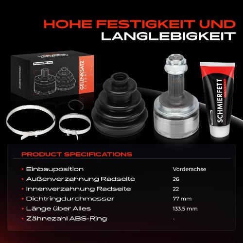 Frankberg 1x Antriebswelle Gelenksatz Vorderachse für Honda Civic IX Coupe FB 8 Stufenheck FA FD Bild Frankberg 1x Antriebswelle Gelenksatz Vorderachse für Honda Civic IX Coupe FB 8 Stufenheck FA FD