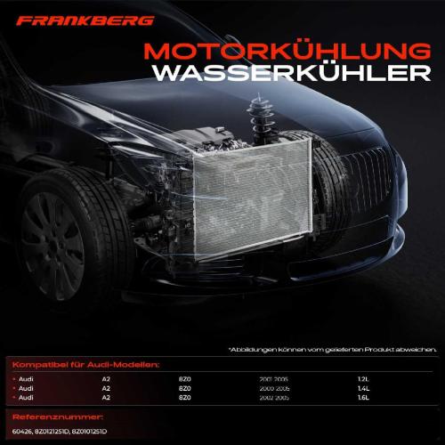 1x Kühler Wasserkühler Motorkühler für Audi A2 1.2L-1.6L 2000-2005 Bild 1x Kühler Wasserkühler Motorkühler für Audi A2 1.2L-1.6L 2000-2005