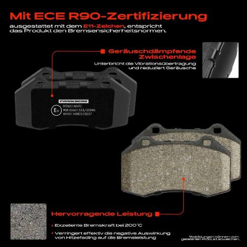Frankberg 4x Bremsbeläge Vorderachse für Renault Megane III Coupe Volvo S60 I V70 II 2003-2016 Bild Frankberg 4x Bremsbeläge Vorderachse für Renault Megane III Coupe Volvo S60 I V70 II 2003-2016