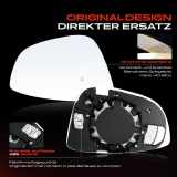 1x Spiegelglas Außenspiegel rechts für VW Passat Variant CC 365 Scirocco 137 138