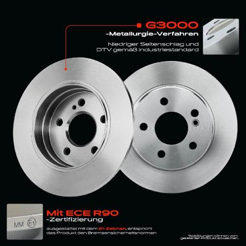 2x Bremsscheiben Hinterachse für Mercedes-Benz C-Klasse Coupe T-Model W204 C204 S204 2007-2014 Bild 2x Bremsscheiben Hinterachse für Mercedes-Benz C-Klasse Coupe T-Model W204 C204 S204 2007-2014