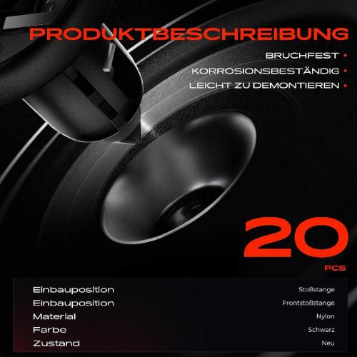 Frankberg 20x Befestigungsclips Stoßstange Frontstoßstange für Opel Crossland X Citroën C3 Aircross II Bild Frankberg 20x Befestigungsclips Stoßstange Frontstoßstange für Opel Crossland X Citroën C3 Aircross II