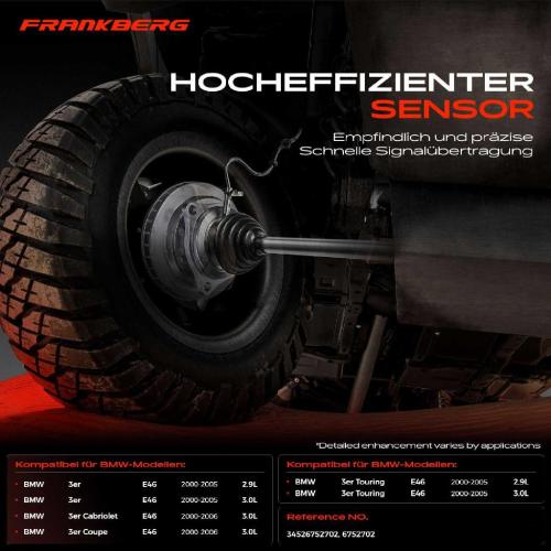 2x ABS Sensor Hinterachse beidseitig für BMW 3er E46 3er Cabriolet 3er Coupe 3er Touring 2.9L 3.0L 2000-2006 Bild 2x ABS Sensor Hinterachse beidseitig für BMW 3er E46 3er Cabriolet 3er Coupe 3er Touring 2.9L 3.0L 2000-2006