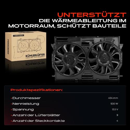 1x Motorkühller Doppellüfter mit Kühlerlüfterrahmen Audi A4 8W A5 F5 A6 4A A7 4KA A8 4N Q7 4M Bild 1x Motorkühller Doppellüfter mit Kühlerlüfterrahmen Audi A4 8W A5 F5 A6 4A A7 4KA A8 4N Q7 4M