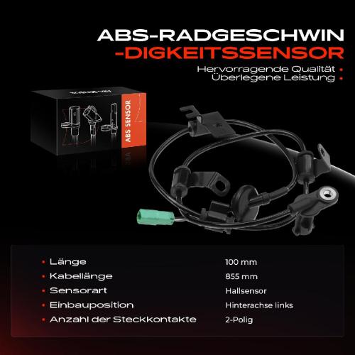 Frankberg 1x ABS Sensor Hinterachse links für Mazda Tribute EP 2.0L 2.3L 3.0L 2000-2008 Bild Frankberg 1x ABS Sensor Hinterachse links für Mazda Tribute EP 2.0L 2.3L 3.0L 2000-2008